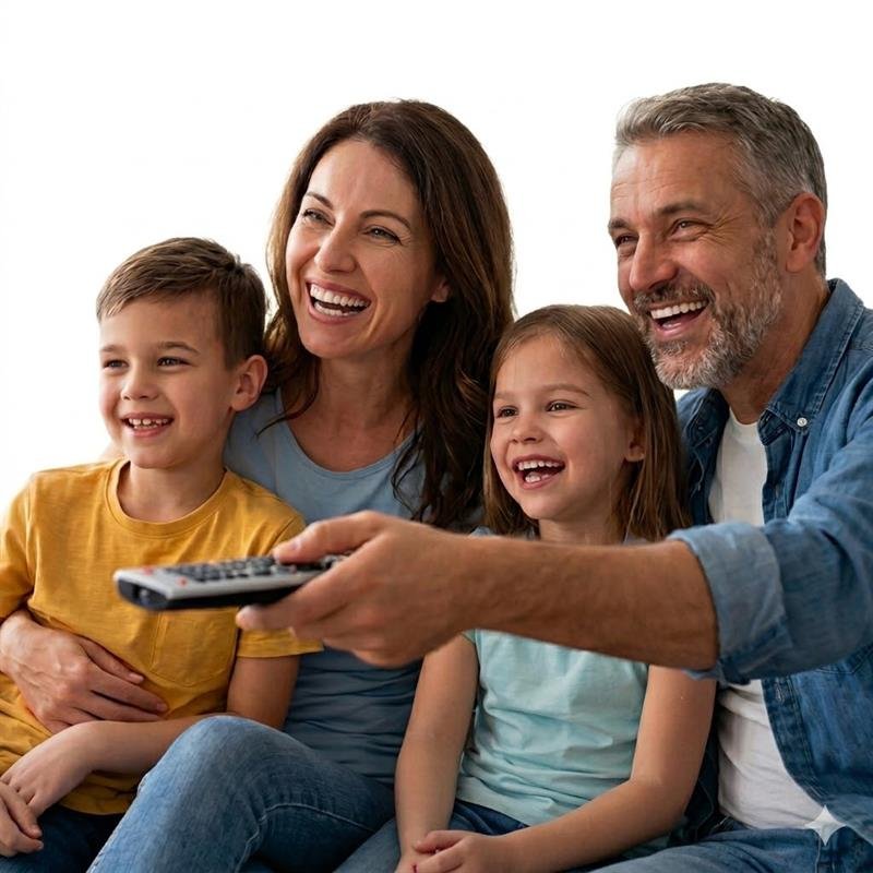 Famille regardant AtlasPro.click
